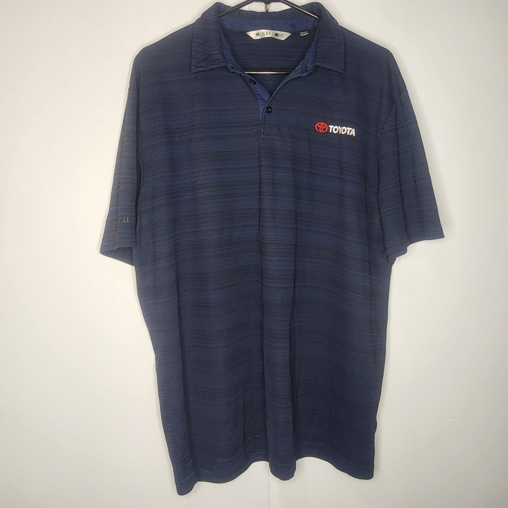Black Clover Dark Blue Men's Golf Polo with Toyota Logo, XL